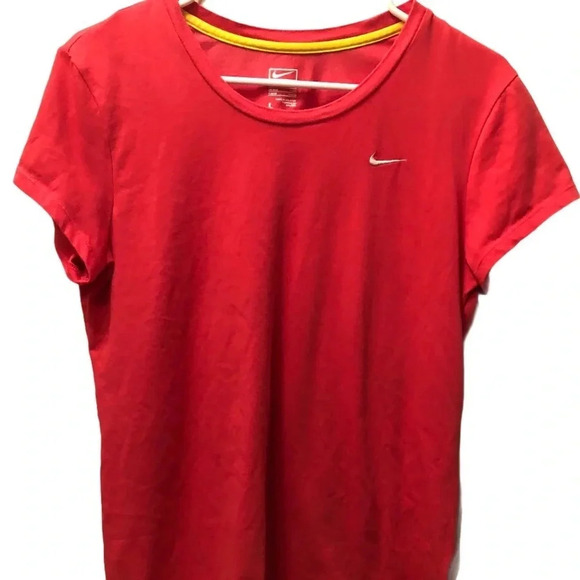 NIKE EUC WOMENS T-SHIRT TOP TEE SHIRT WORKOUT ACTIVEWEAR SUMMER CASUAL SIZE L - Picture 2 of 4